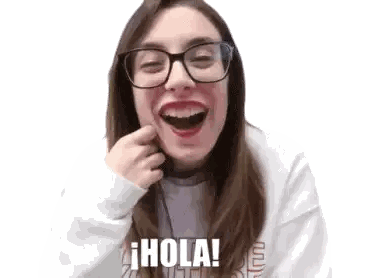 Woman Smiling and Saying Hola