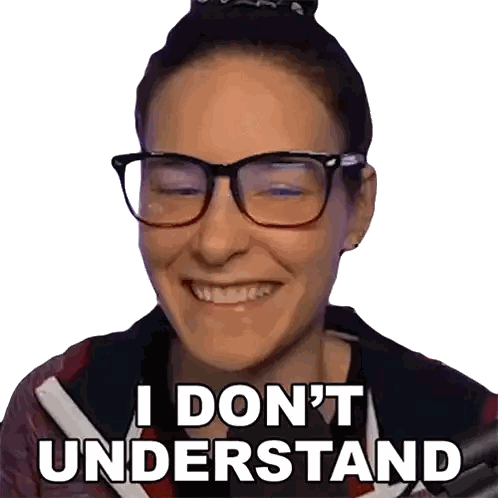 Woman Smiling and Saying I Don't Understand