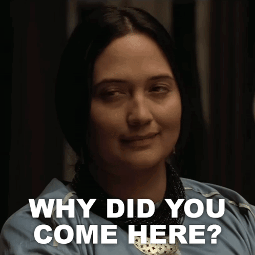 Woman Smiling Asking Why You Came GIF