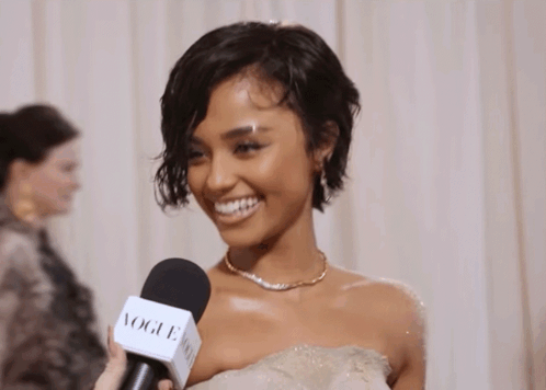 Woman Smiling During Interview