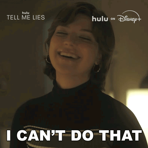 Woman Smiling I Can't Do That GIF