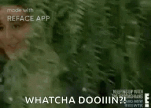 Woman Smiling in Front of Tree Whatcha Dooiiiin