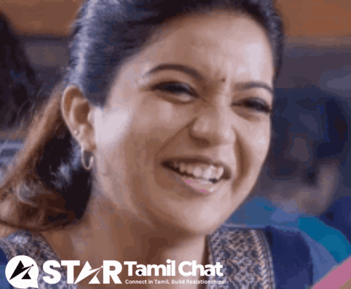 Woman Smiling in Star Tamil Chat Ad