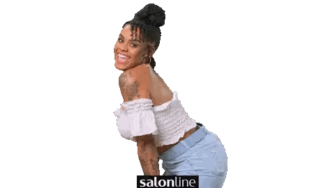 Woman Smiling in White Off Shoulder Top and Blue Shorts