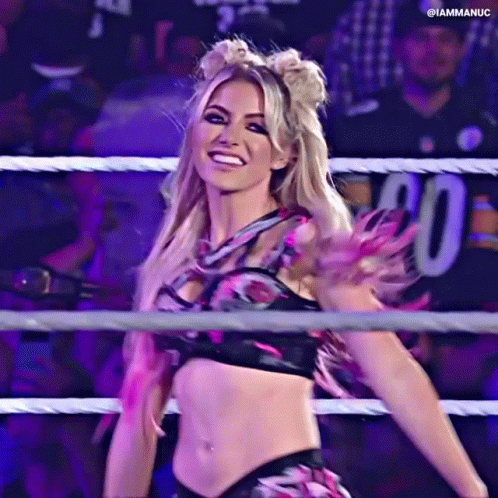 Woman Smiling In Wrestling Ring GIF