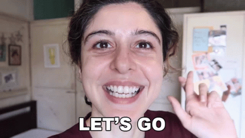 Woman Smiling Let's Go GIF