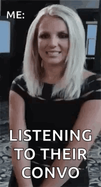 Woman Smiling Listening to Conversation