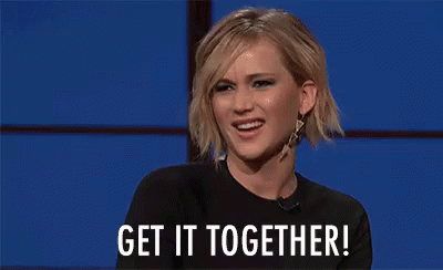 Woman Smiling Saying Get It Together