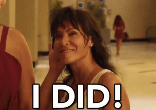 Woman Smiling Saying I Did GIF
