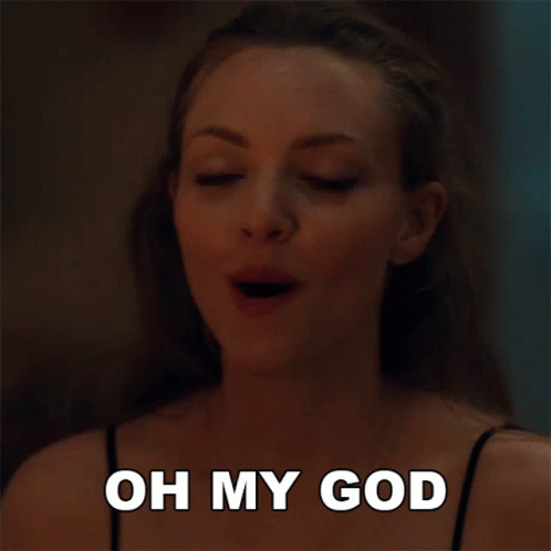 Woman Smiling Saying Oh My God