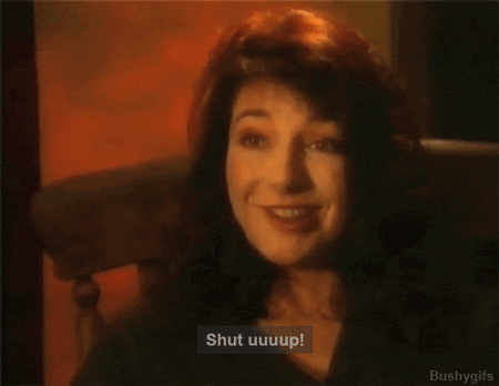 Woman Smiling Saying Shut Up