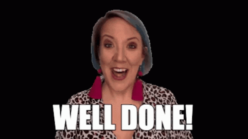 Woman Smiling Saying Well Done GIF