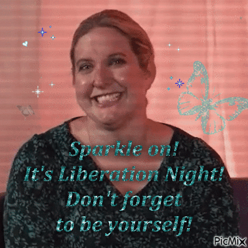 Woman Smiling Sparkle Its Liberation Night GIF