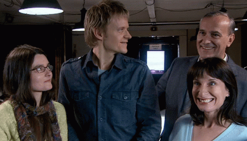 Woman Smiling Talking to Man Says It's My Birthday Tomorrow Netflix