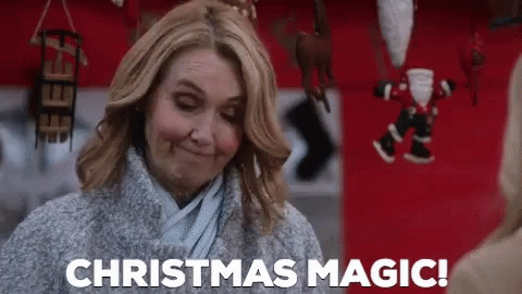 Woman Smiling With Christmas Decoration GIF
