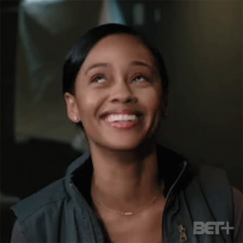 Woman Smiling with Eyes Closed