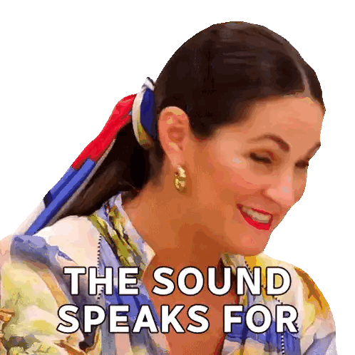 Woman Smiling with Sound Speaks For