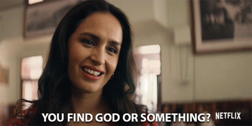 Woman Smiling With You Find God Or Something GIF