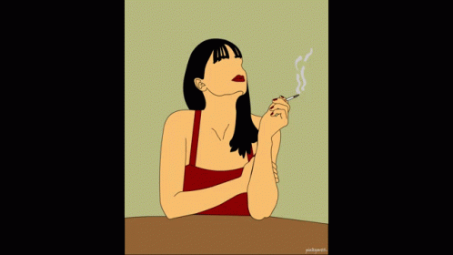 Woman Smoking Cigarette