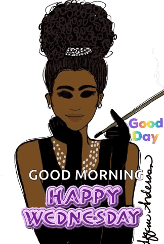 Woman Smoking Cigarette Good Morning Happy Wednesday
