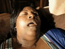 Woman Snoring And Waking Up GIF