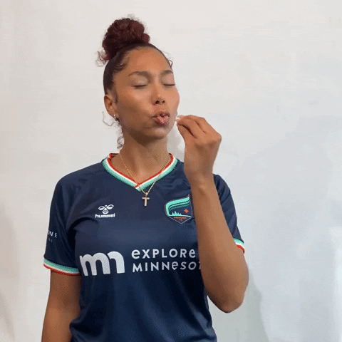 Woman Soccer Player Chef's Kiss GIF