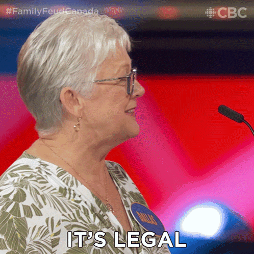 Woman Speaking Into Microphone It's Legal