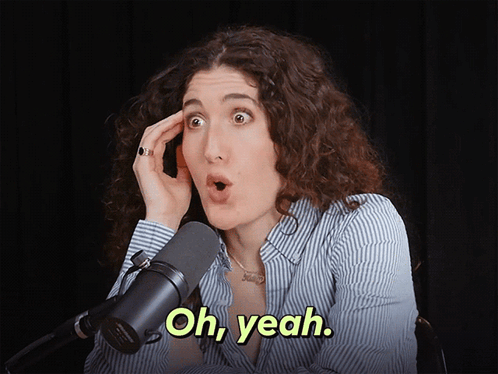 Woman Speaking Into Microphone Oh Yeah GIF