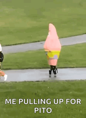 Woman SpongeBob Costume Me Pulling Up For Pito GIF