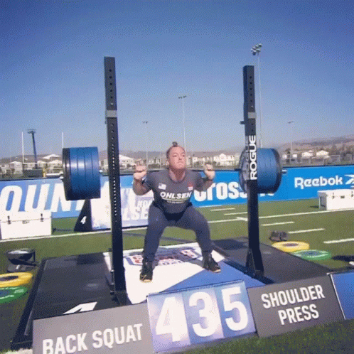 Woman Squatting Shoulder Press 435 GIF