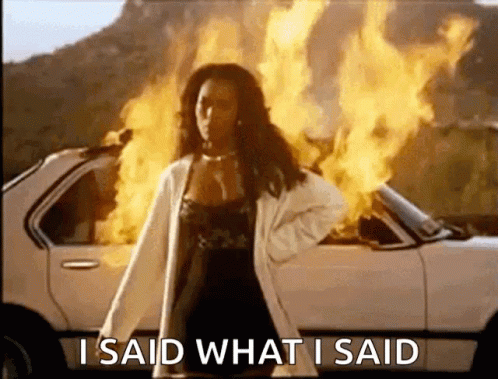 Woman Standing Before Burning Car Says What I Said