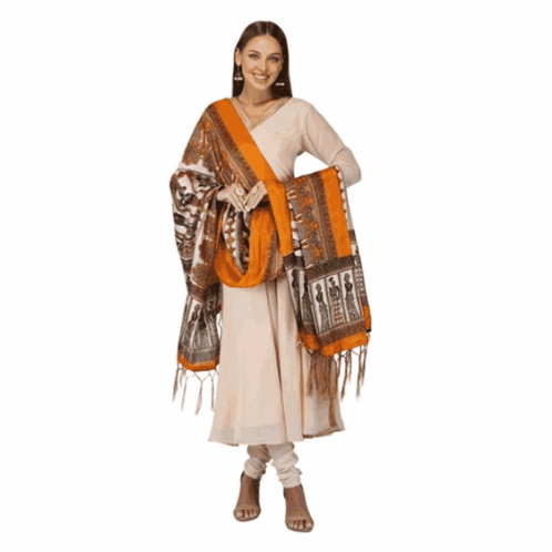 Woman Standing Before Dudhan Sign GIF