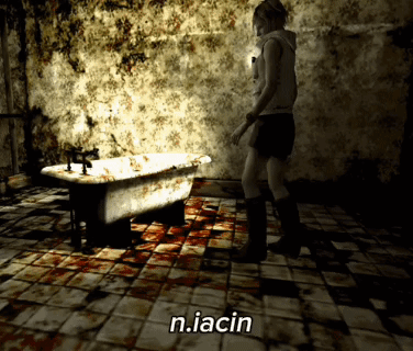 Woman Standing In Front Of Bathtub Saying N.Iacin GIF