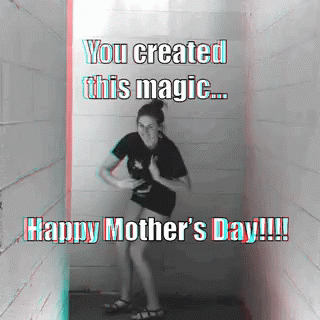 Woman Standing in Hallway With Happy Mother's Day