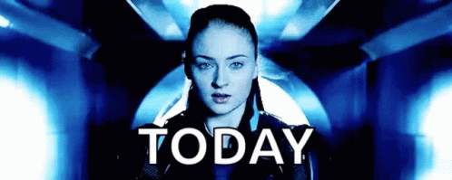 Woman Standing In Tunnel With Today Text GIF