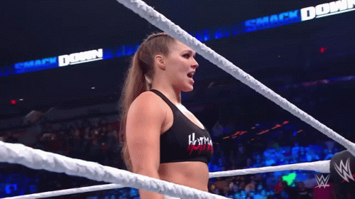 Woman Standing in Wrestling Ring