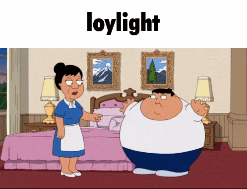 Woman Standing Next to Fat Man With Loylight