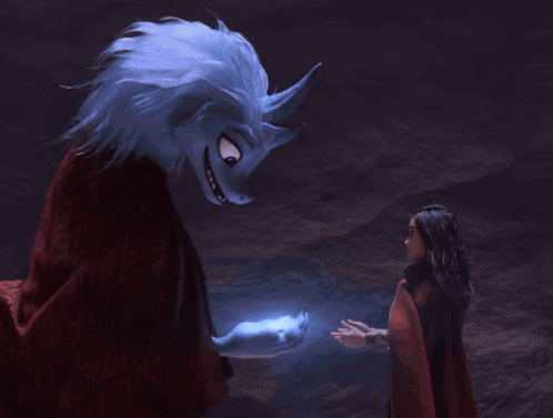 Woman Standing Next To Unicorn GIF