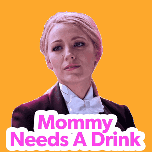 Woman Sticker Mommy Needs a Drink