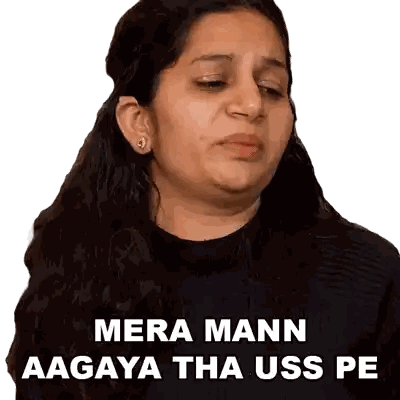 Woman Sticker Says Mera Mann Aagaya