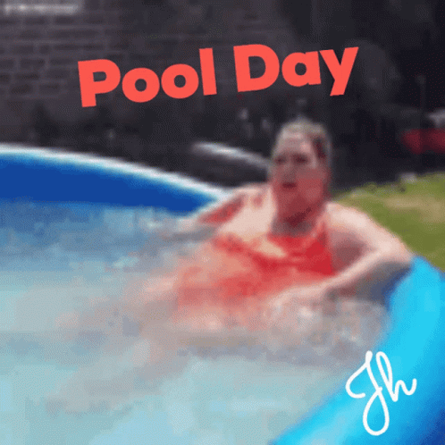 Woman Swimming in Pool Day