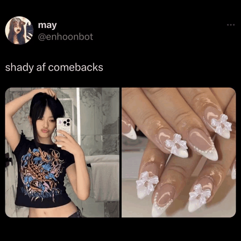 Woman Taking Selfie and Nails