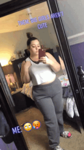 Woman Taking Selfie Saying Them Big Girls Aren T Cute GIF