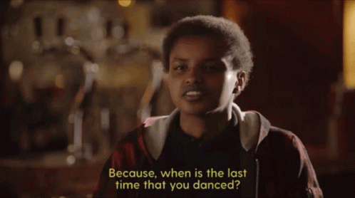 Woman Talking About Last Time She Danced GIF