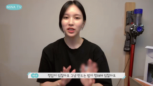 Woman Talking In Front Of Mina TV Vacuum GIF
