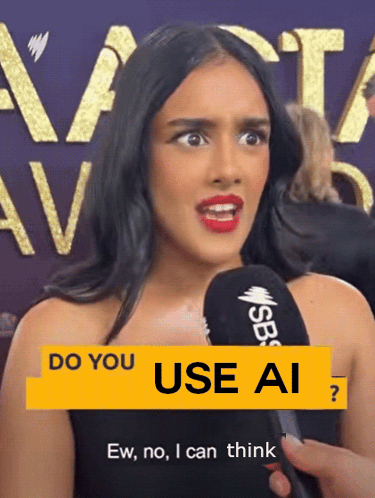 Woman Talking Into Microphone Do You Use Ai