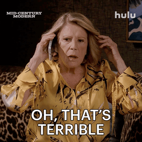 Woman Talking On Cell Phone Oh That's Terrible GIF