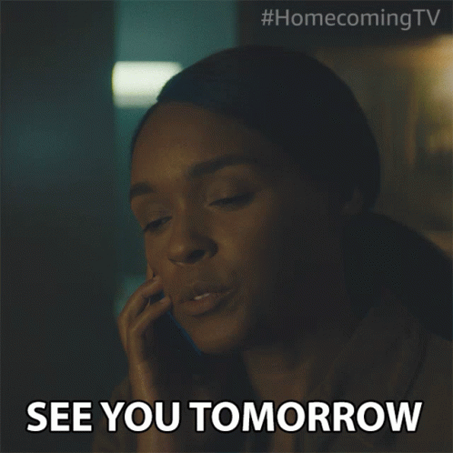 Woman Talking On Cell Phone See You Tomorrow GIF