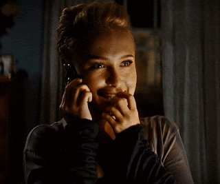 Woman Talking on Cell Phone Smiling