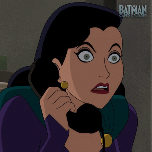 Woman Talking on Phone Batman Caped Crusader